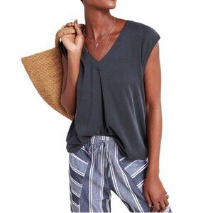 Anthropologie Maeve Ally Cupro Tunic in Black Size Medium EUC